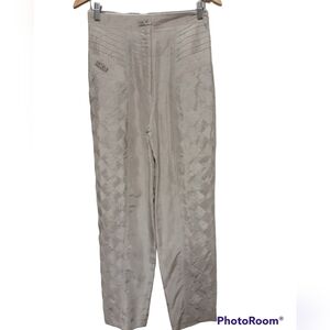 Vera Crutiva pant women high waist 100% silk in size 10